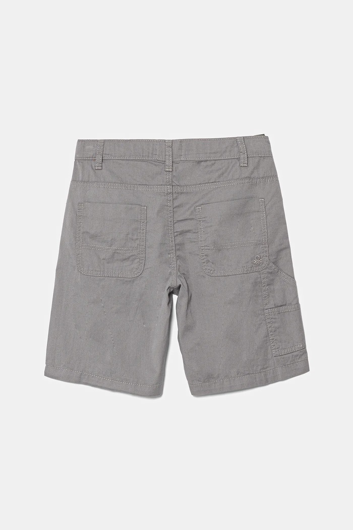 United Colors of Benetton szorty bawełniane dziecięce 47RGC902U.G.Seasonal szary SS25