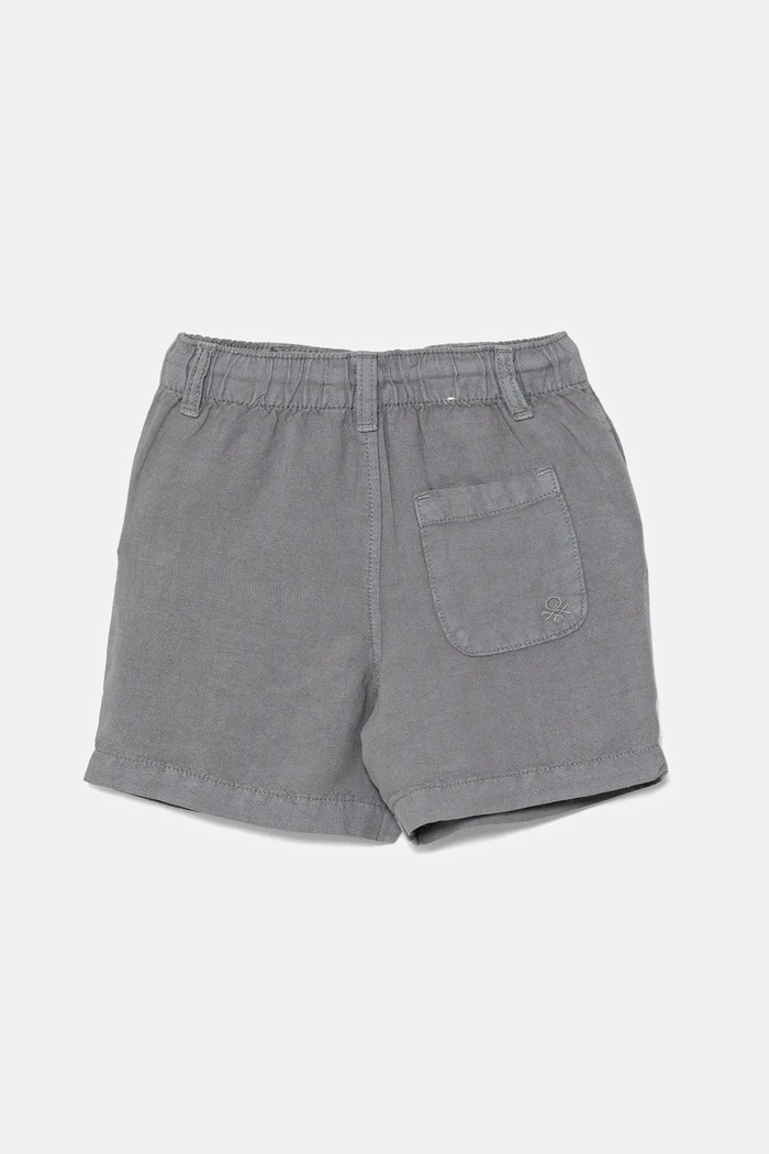 Παιδικό λινό σορτς United Colors of Benetton 41DAG902X.P.Seasonal γκρί SS25