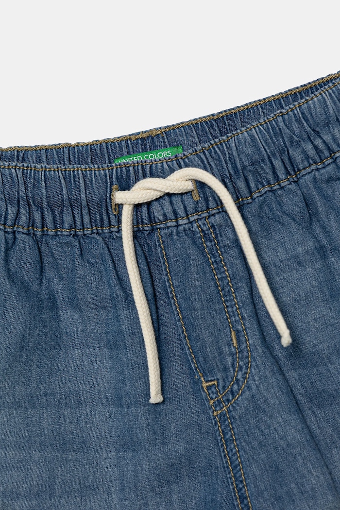 Fiú United Colors of Benetton gyerek farmer rövidnadrág 4DHJG9034.P.Seasonal kék
