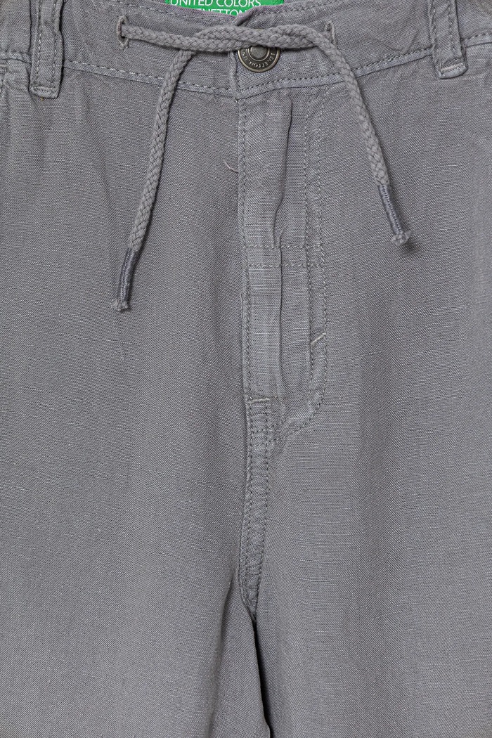 CHLAPEC Dětské šortky s příměsí lnu United Colors of Benetton 41DAC9043.G.Seasonal šedá