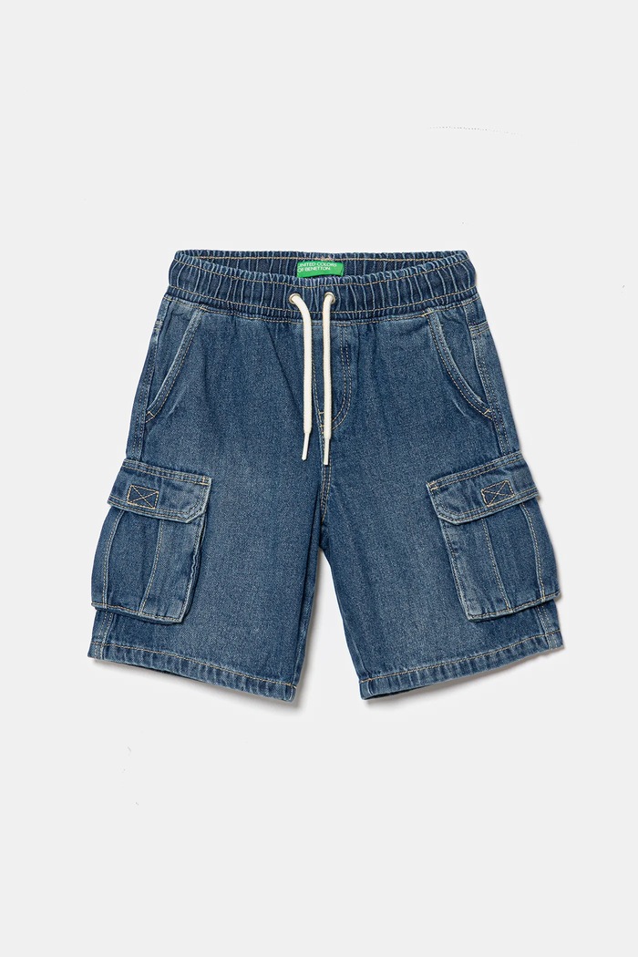 Dětské riflové kraťasy United Colors of Benetton riflovina modrá 4KEHG902Q.P.Seasonal