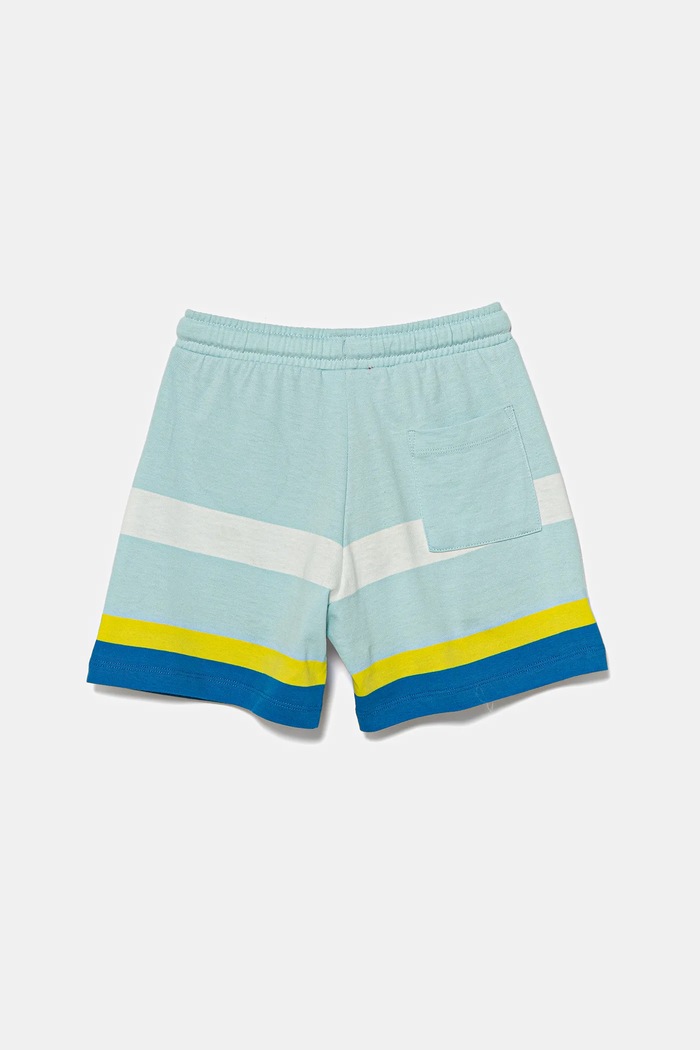 United Colors of Benetton szorty bawełniane dziecięce 3FZMG901U.P.Seasonal niebieski SS25