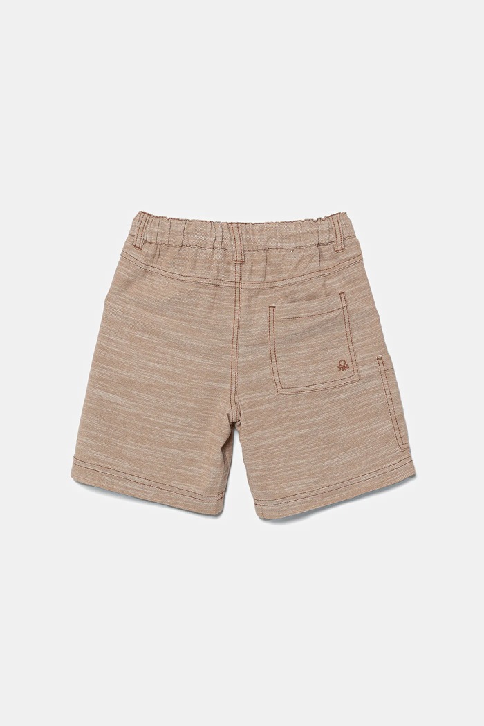 Детски памучен къс панталон United Colors of Benetton 4ZZSC9044.G.Seasonal кафяв SS25