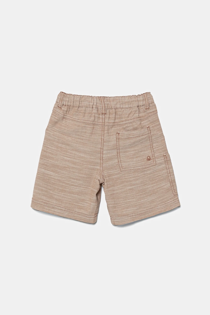 Детски памучен къс панталон United Colors of Benetton 4ZZSC9044.G.Seasonal кафяв SS25
