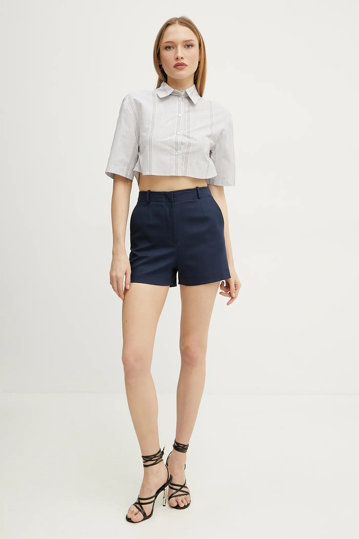 Patrizia Pepe pantaloni scurti 8P0698.A543 bleumarin SS25