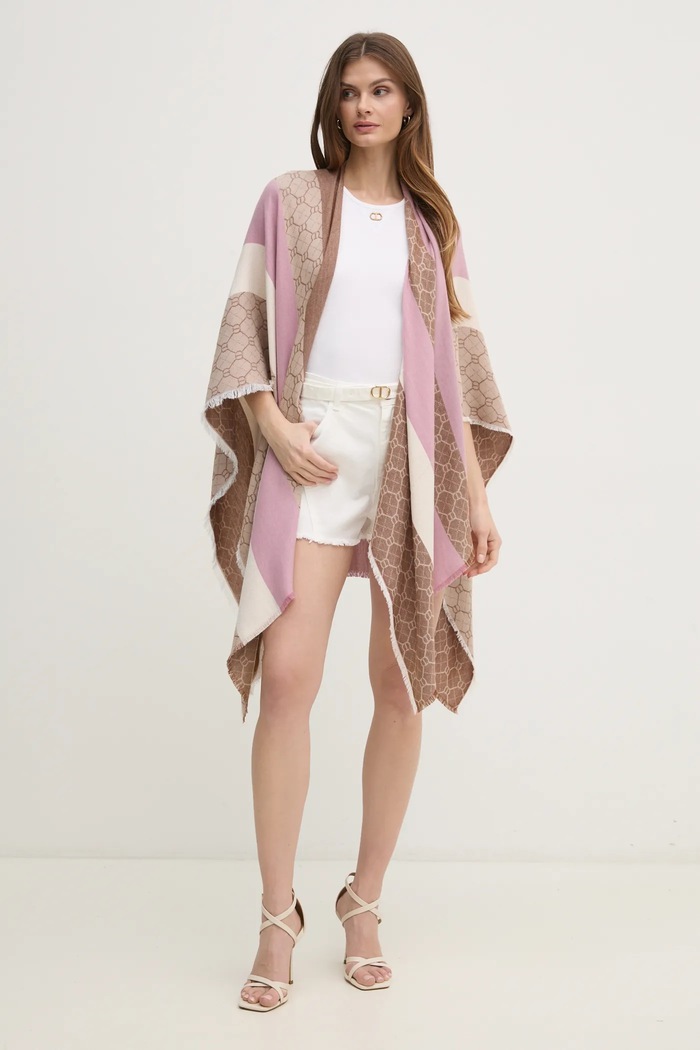 Twinset szorty jeansowe 251TP2593 beżowy SS25