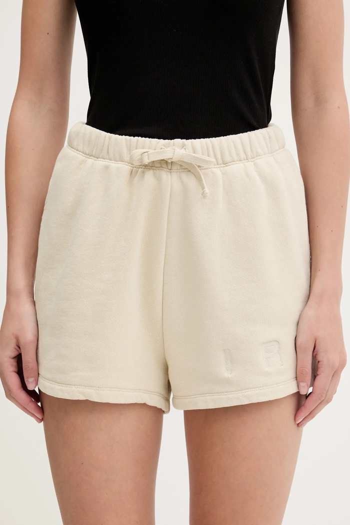 IRO pantaloni scurți din bumbac bumbac bej WF30OCRESIA