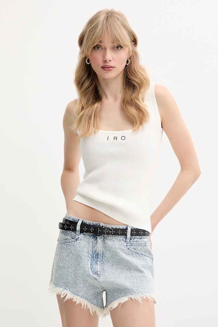 Jeans kratke hlače IRO modra WP30DAPA