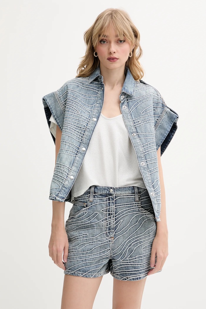 Jeans kratke hlače IRO WM30VINY modra