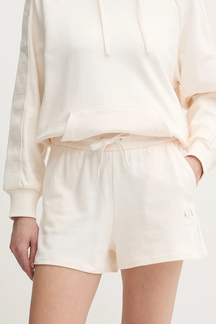 Armani Exchange pamut rövidnadrág dzsörzé bézs XW000498.AF12739