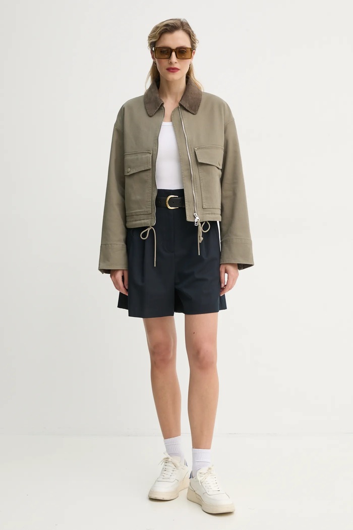Marc O'Polo pantaloni scurti 502006215017 bleumarin SS25