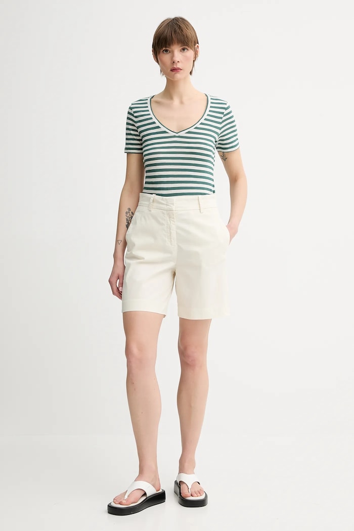 Marc O'Polo pantaloni scurți 503040015019 bej SS25