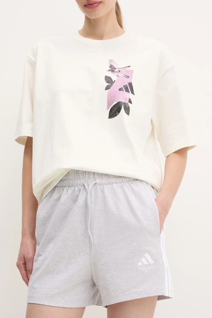 Kratke hlače adidas Essentials natpis siva IN6174