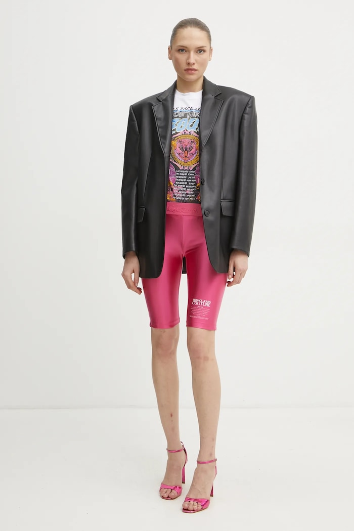 Versace Jeans Couture szorty 78HAC1A6.J0223 różowy SS25