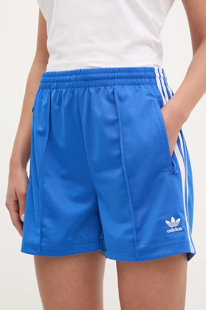 adidas Originals szorty Firebird dzianina fioletowy JD0817