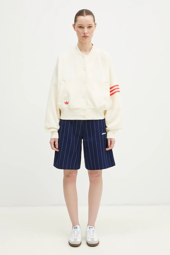 Шорти adidas Originals PINSTRIPE SHORT JC7683 темно-синій