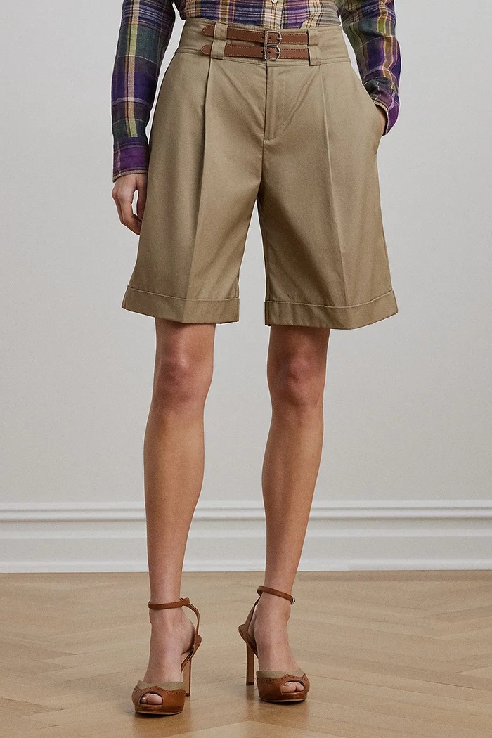 Lauren Ralph Lauren Βαμβακερό σορτσάκι Lauren Ralph Lauren 200963835 καφέ SS25