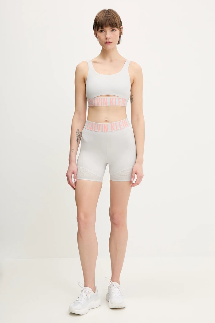 Tréningové šortky Calvin Klein Performance LVGWS5L704 sivá SS25