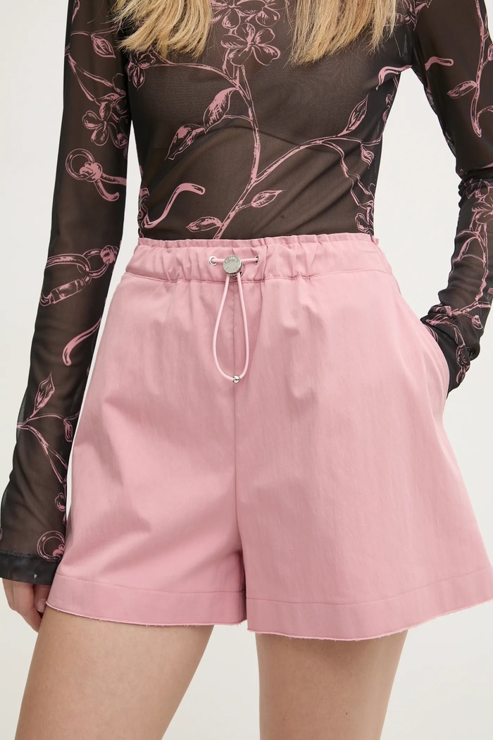 Къс панталон Moschino Jeans еластичен розов 0304.3224