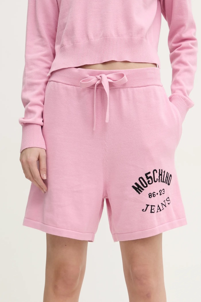 Moschino Jeans pantaloni scurți din bumbac bumbac roz 0380.3201