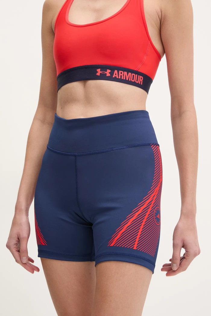 adidas by Stella McCartney szorty treningowe TruePace z elastanem granatowy JF3800