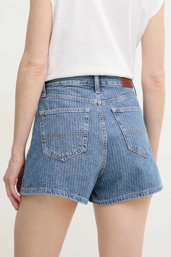 Oblečenie Rifľové krátke nohavice Pepe Jeans A-LINE SHORT HW SUZIE PL801111ID1 modrá