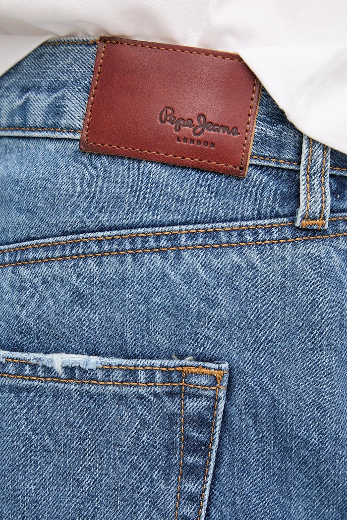 Βαμβακερό τζιν σορτς Pepe Jeans REGULAR SHORT HW MABLE PL801188IC6 μπλε