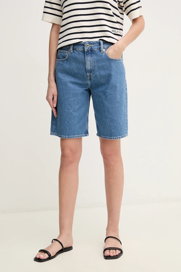 Traper kratke hlače Pepe Jeans BERMUDA SHORT HW bez uzorka plava PL801189ND3