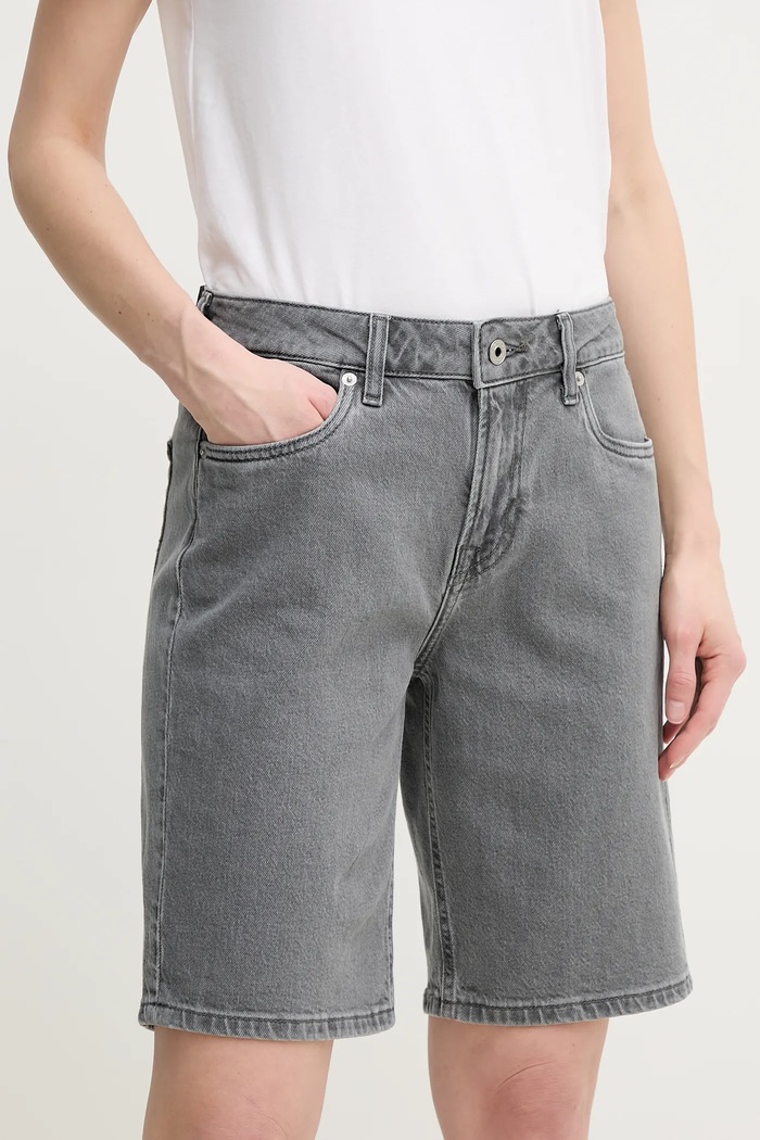 Traper kratke hlače Pepe Jeans BERMUDA SHORT HW bez uzorka siva PL801189UN3