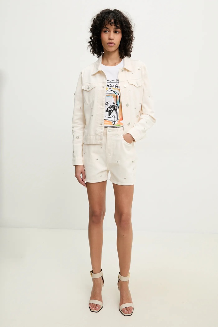 Moschino Jeans pantaloncini di jeans 0347.3718 beige SS25
