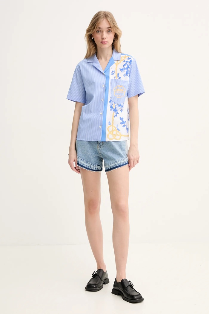 Moschino Jeans szorty jeansowe 0316.3719 niebieski SS25
