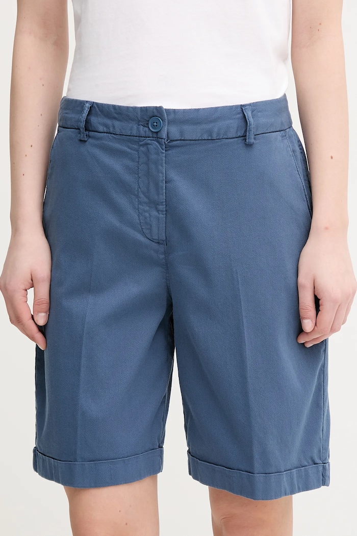 United Colors of Benetton bermudy dámske s elastanom tmavomodrá 4CDRD901W