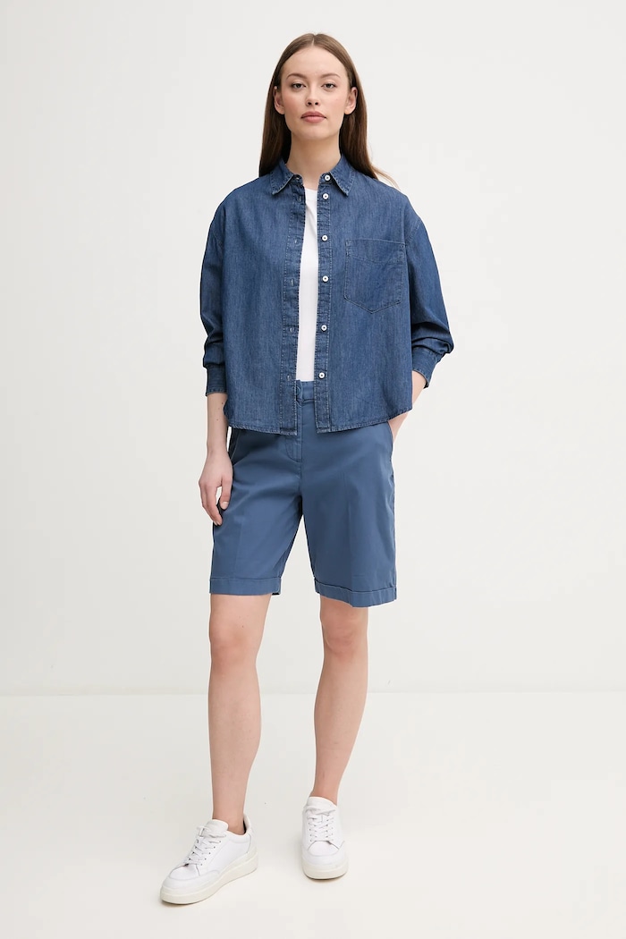 United Colors of Benetton bermudy dámske 4CDRD901W tmavomodrá SS26