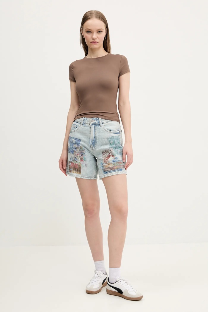 Jeans kratke hlače Desigual INIDAN 25SWDD24 modra SS25