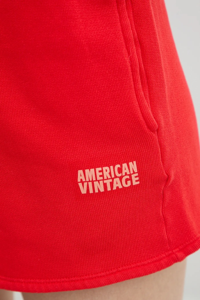 American Vintage szorty czerwony IZU09AE25