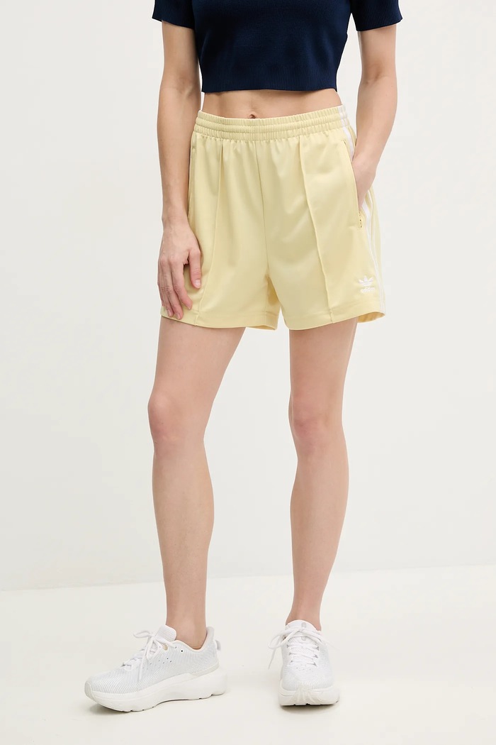 adidas Originals szorty Firebird dzianina żółty JD0820