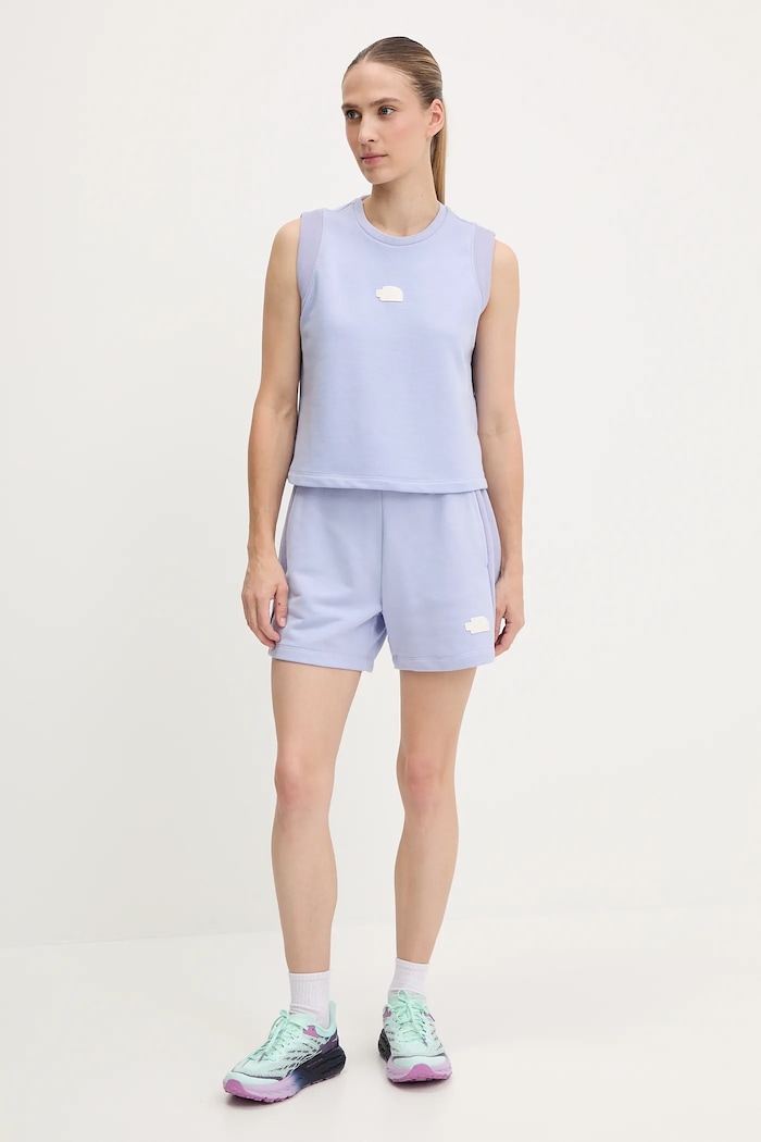 The North Face szorty Terry Relaxed NF0A8C270VI1 niebieski SS25