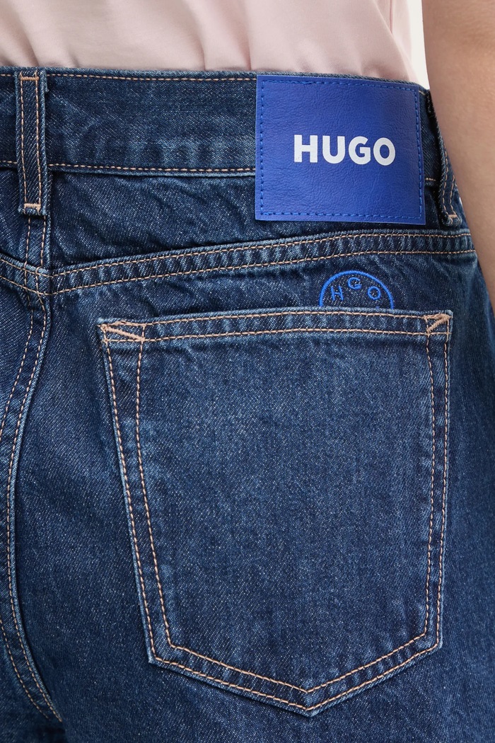 Szorty jeansowe HUGO Blue granatowy 50539842