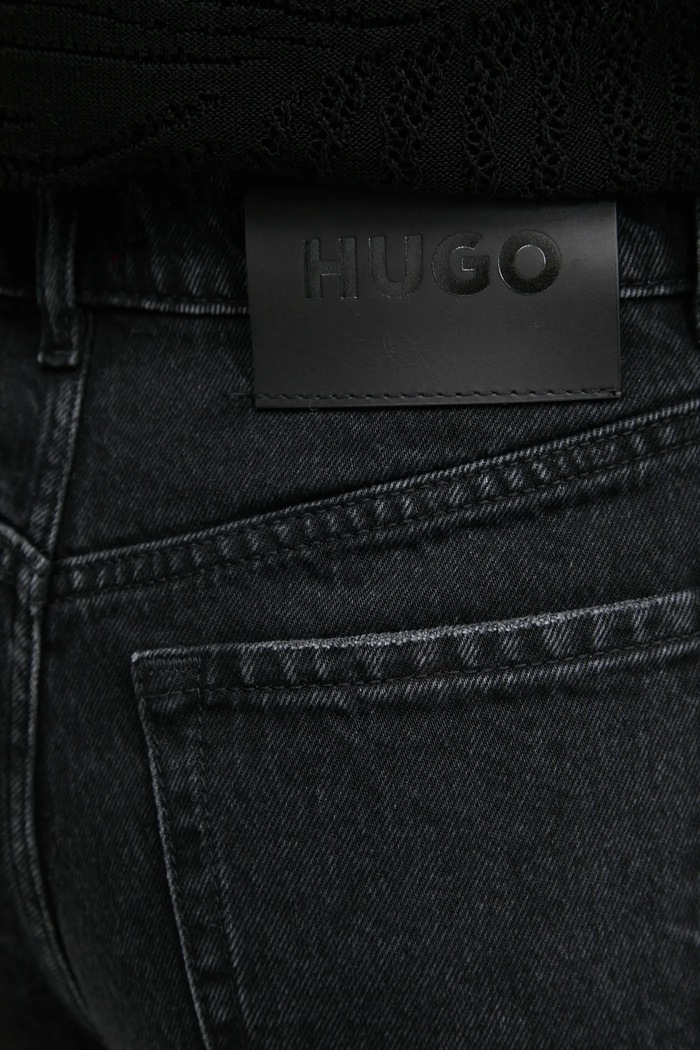Džínové šortky HUGO černá 50538855