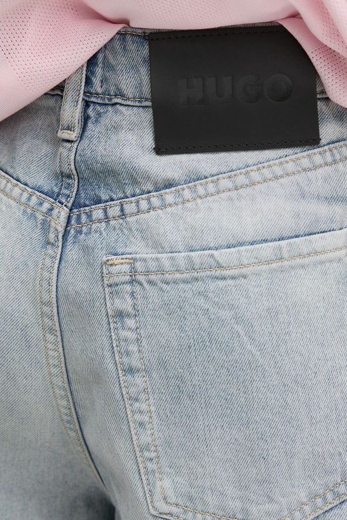 HUGO szorty jeansowe niebieski 50538863
