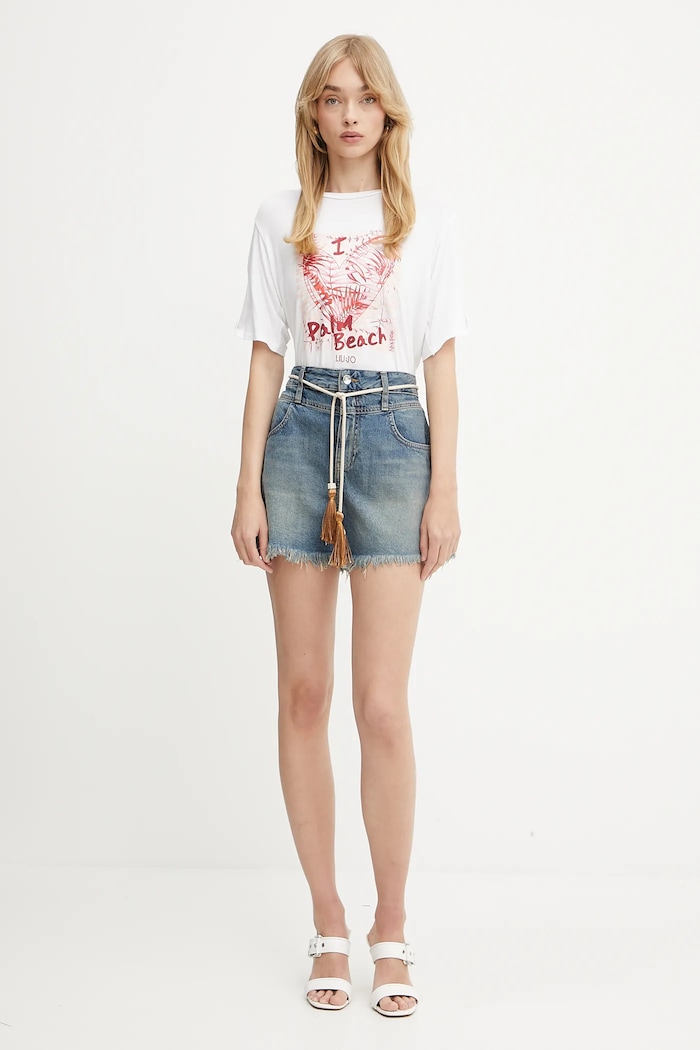 Jeans kratke hlače Liu Jo UA5152.D0244 modra SS25