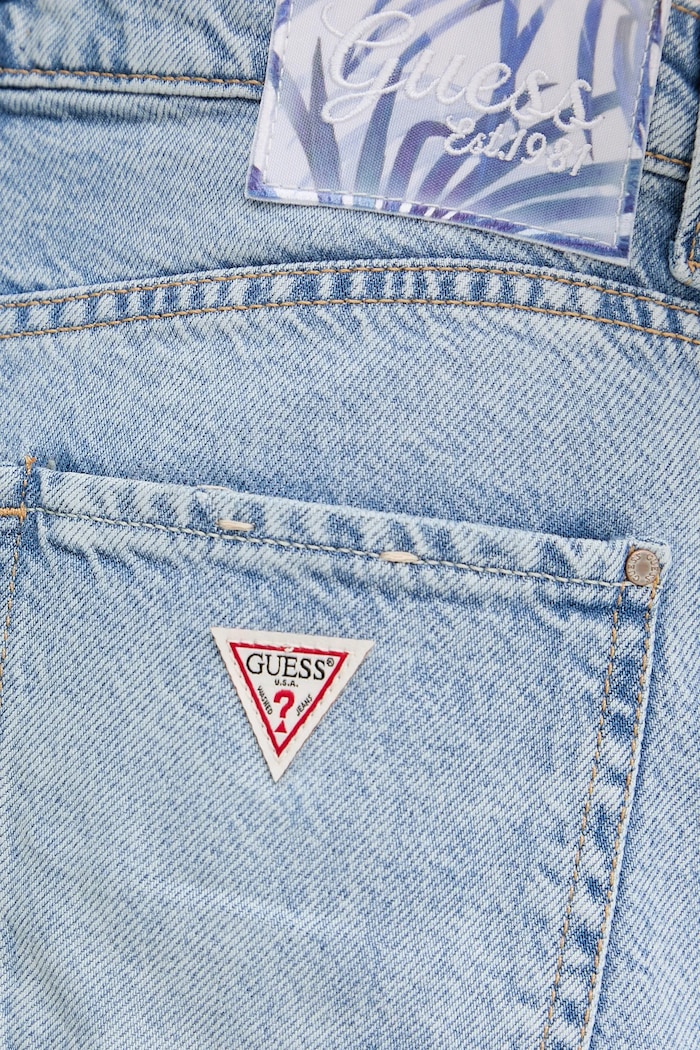 Guess szorty jeansowe niebieski W5GD74.D5B96