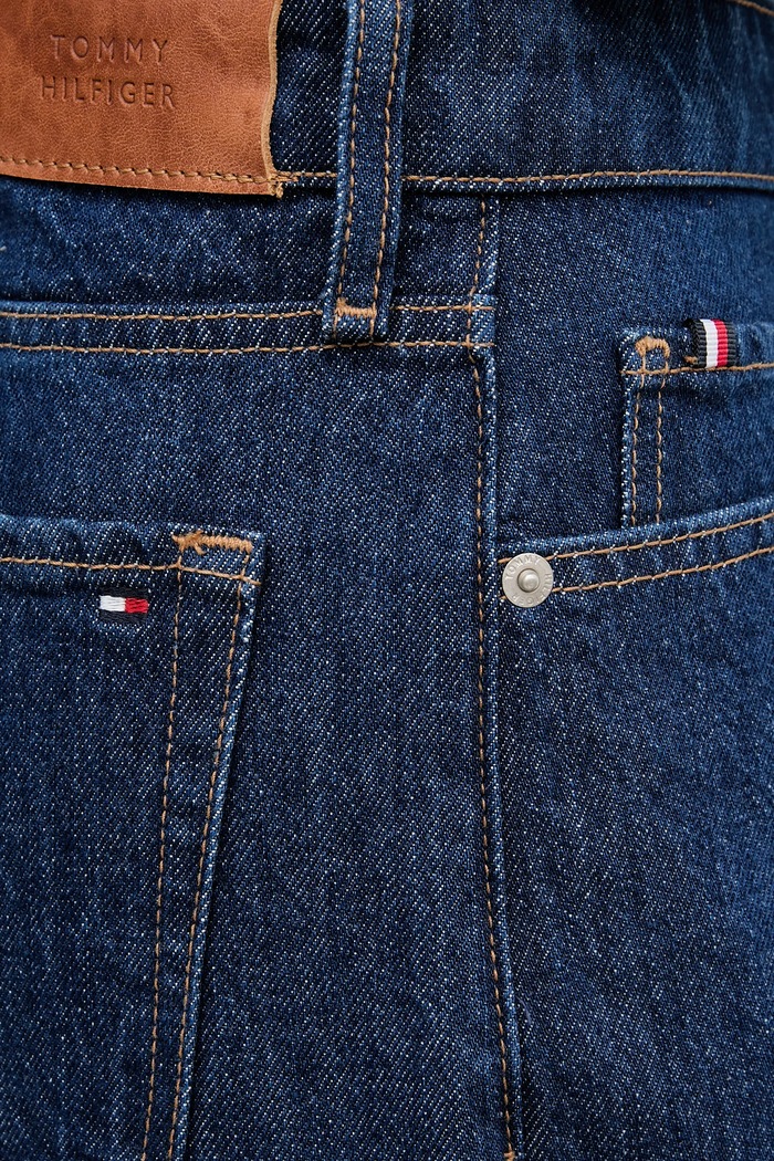 Rifľové krátke nohavice Tommy Hilfiger modrá WW0WW44385