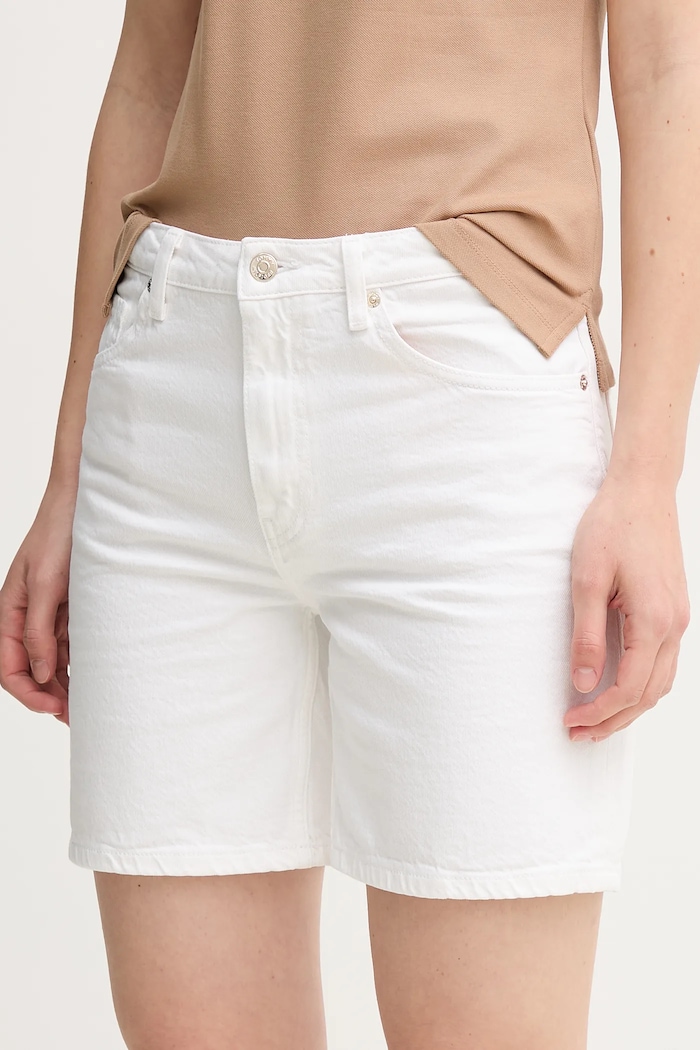Traper kratke hlače Tommy Hilfiger bez uzorka bijela WW0WW45924