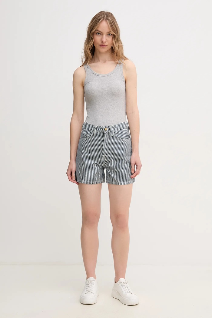 Bavlnené šortky Tommy Hilfiger WW0WW45925 tmavomodrá SS25