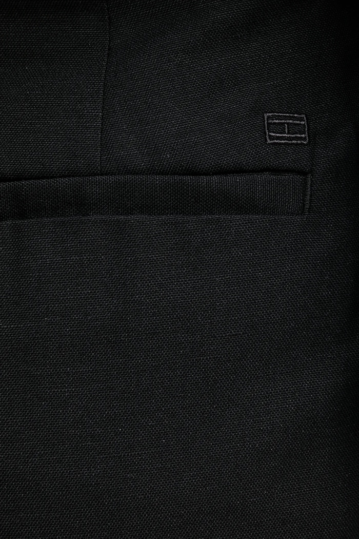 Kratke hlače s dodatkom lana Tommy Hilfiger crna WW0WW44767