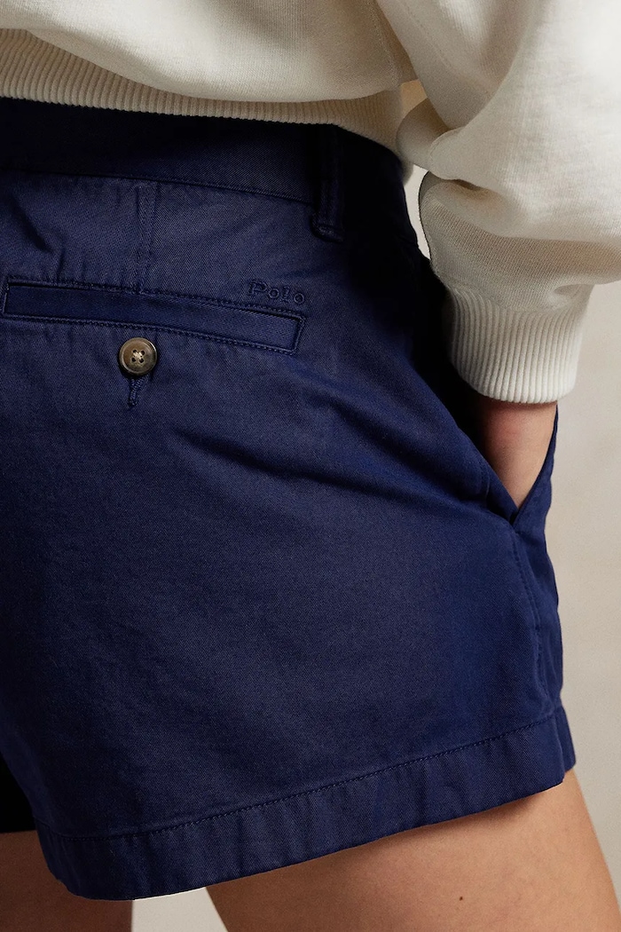 Polo Ralph Lauren Chino kratke hlače za žene od pamuka mornarsko plava 211963798