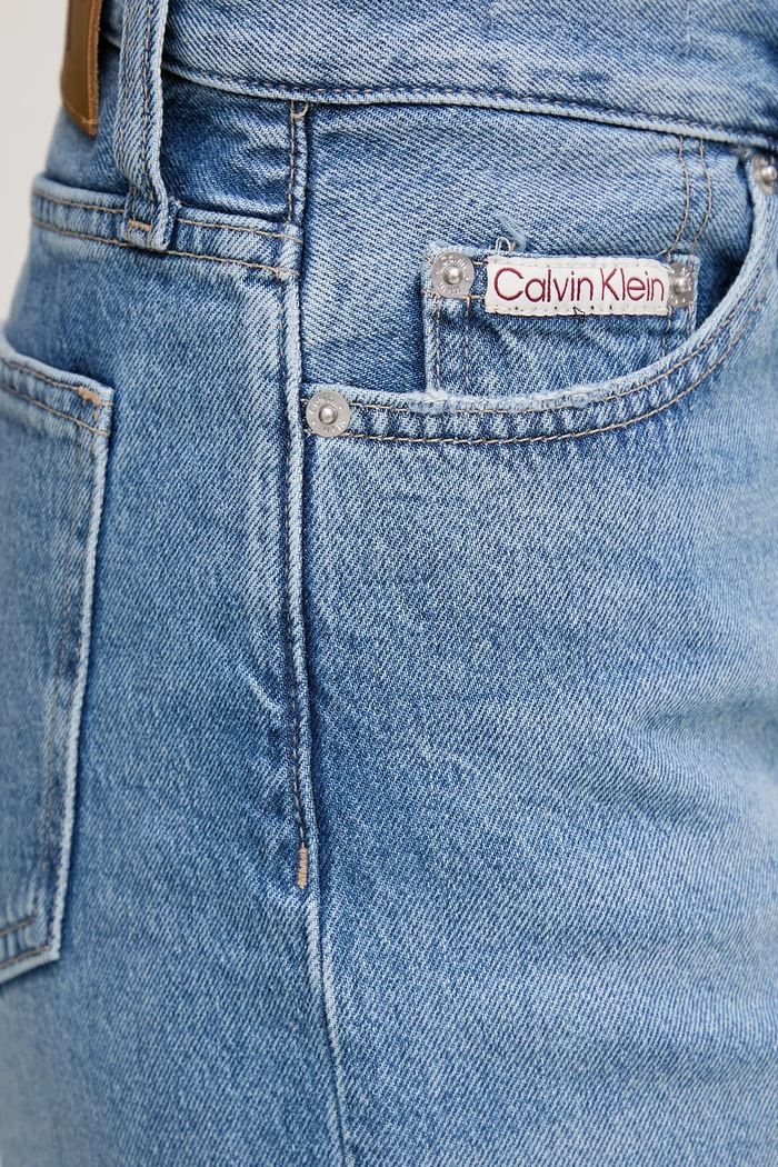 Calvin Klein Jeans szorty jeansowe bawełniane niebieski J20J225200