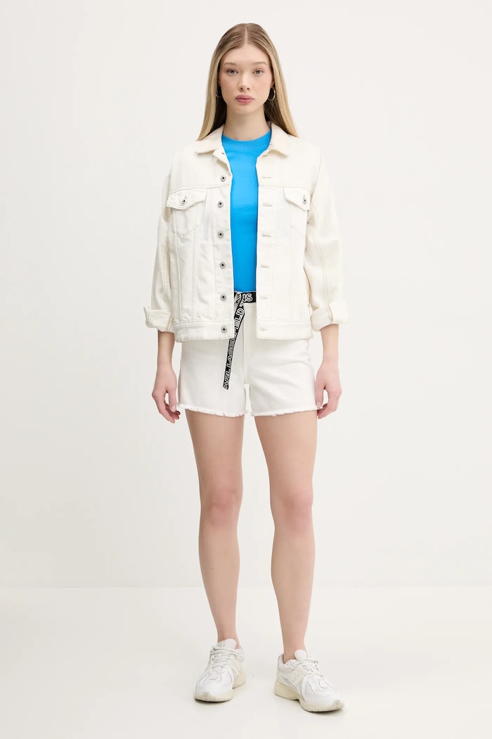 Džínové šortky Karl Lagerfeld Jeans A2W10039 bílá SS25
