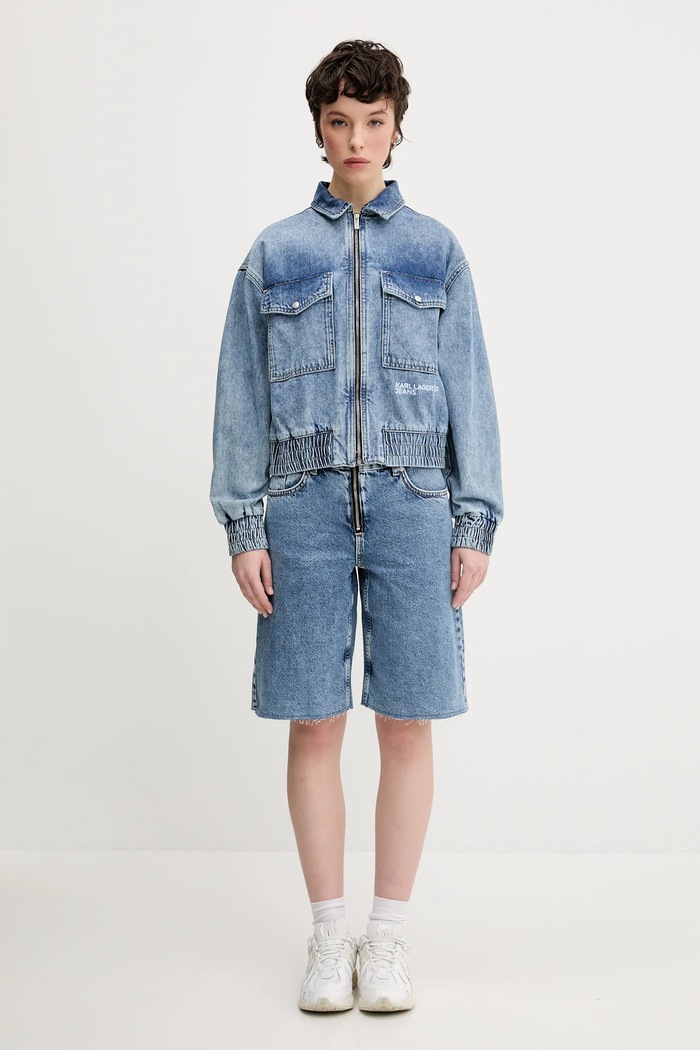 Traper kratke hlače Karl Lagerfeld Jeans A2W10042 plava SS25